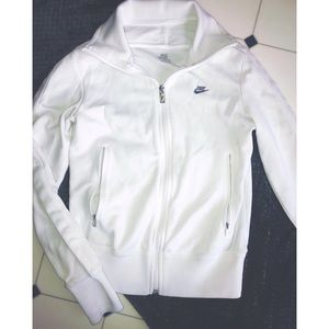 white Nike zip up